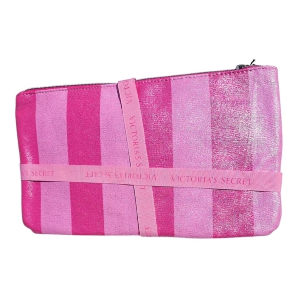 Victoria’s Secret 3 pouch gift set Pink Striped - Picture 2 of 2